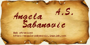 Angela Šabanović vizit kartica